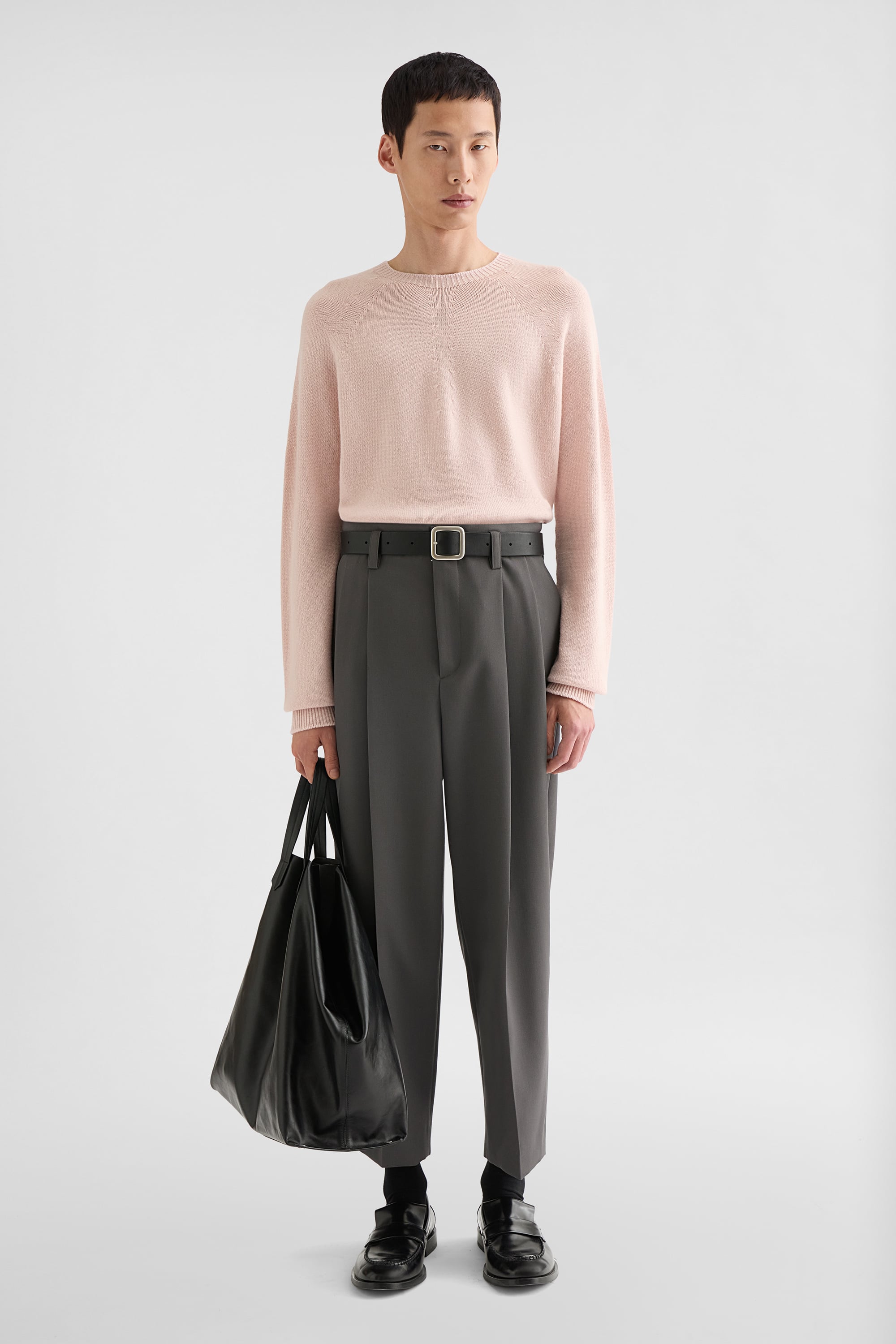 カシミヤ ブレンド クルーネックセーター メンズ | Jil Sander 公式