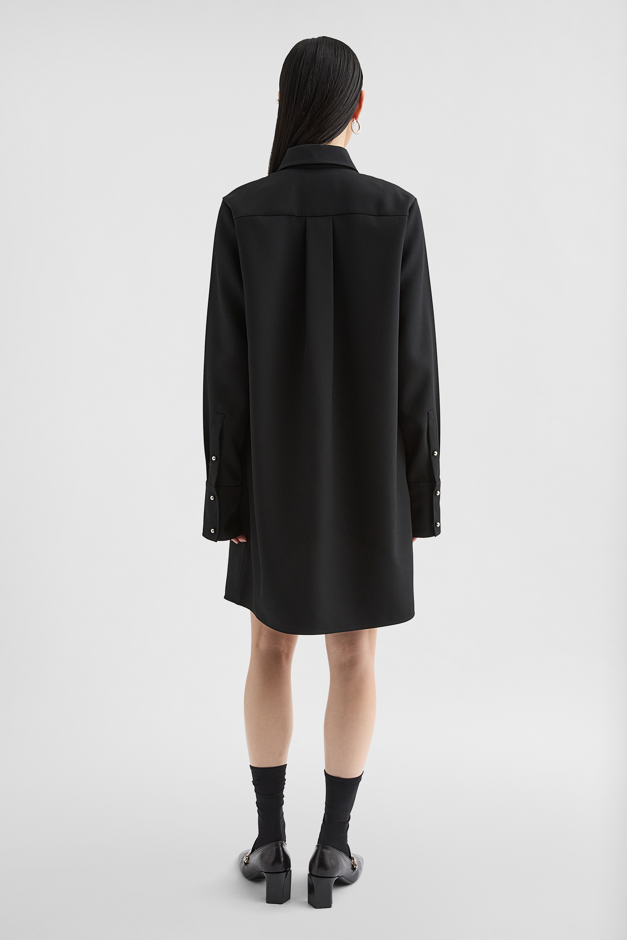 Wool Gabardine Polo Dress - Dresses - Image 4