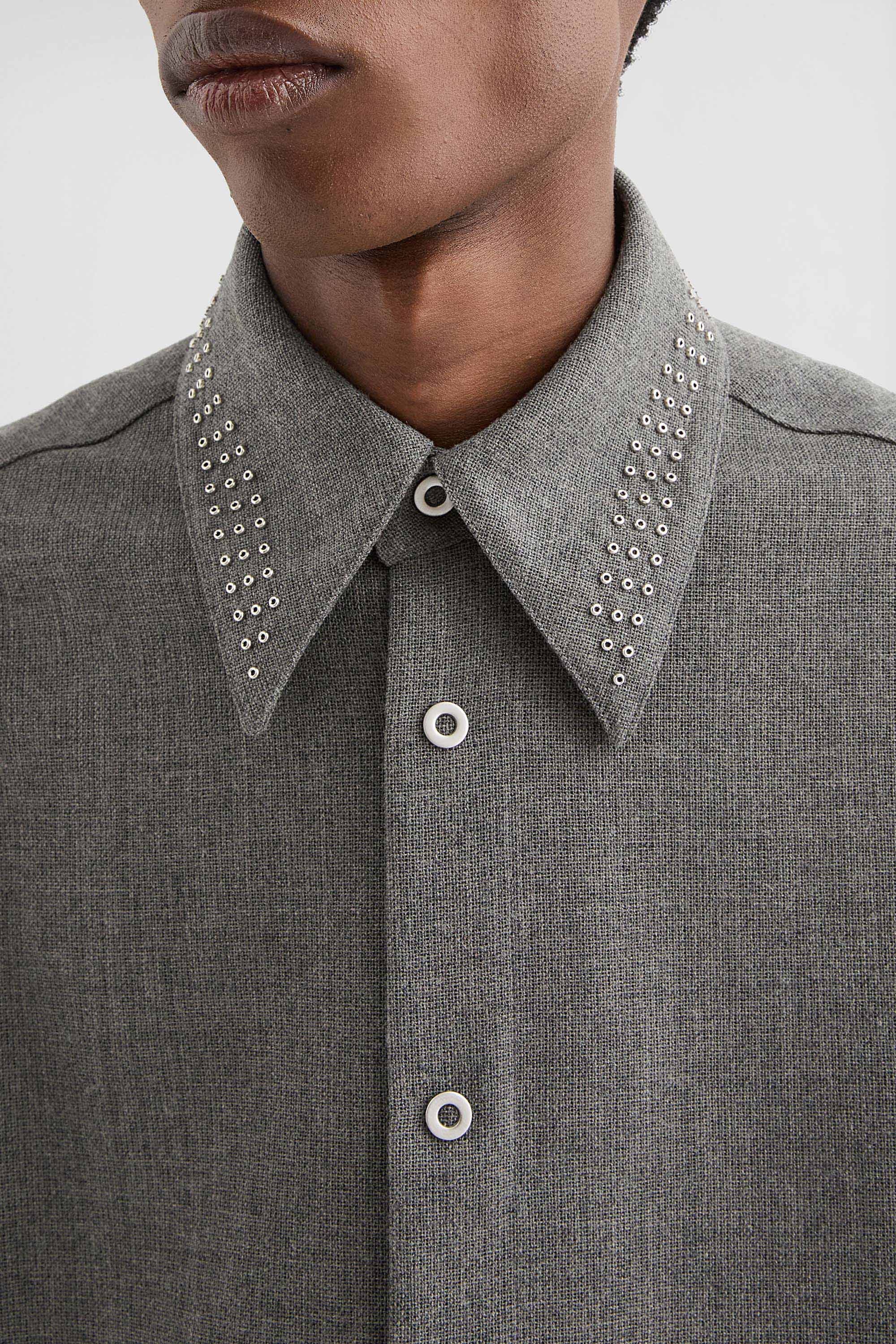 Wool Canvas Shirt - Shirts - Image 3