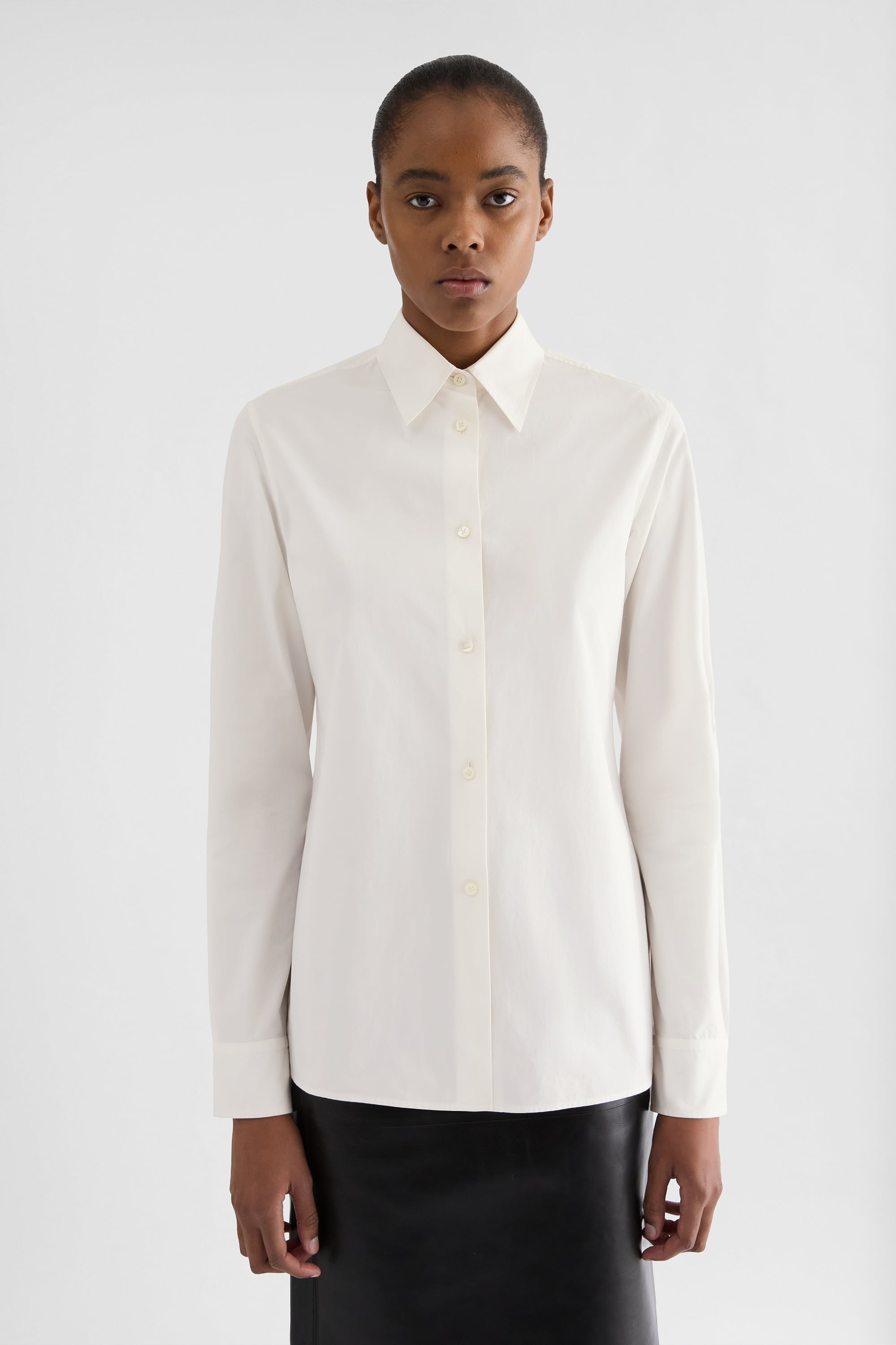 JIL SANDER ホワイト 長袖コットンブラウス コットン シャツ ウィメンズ | Jil Sander 公式オンラインストア