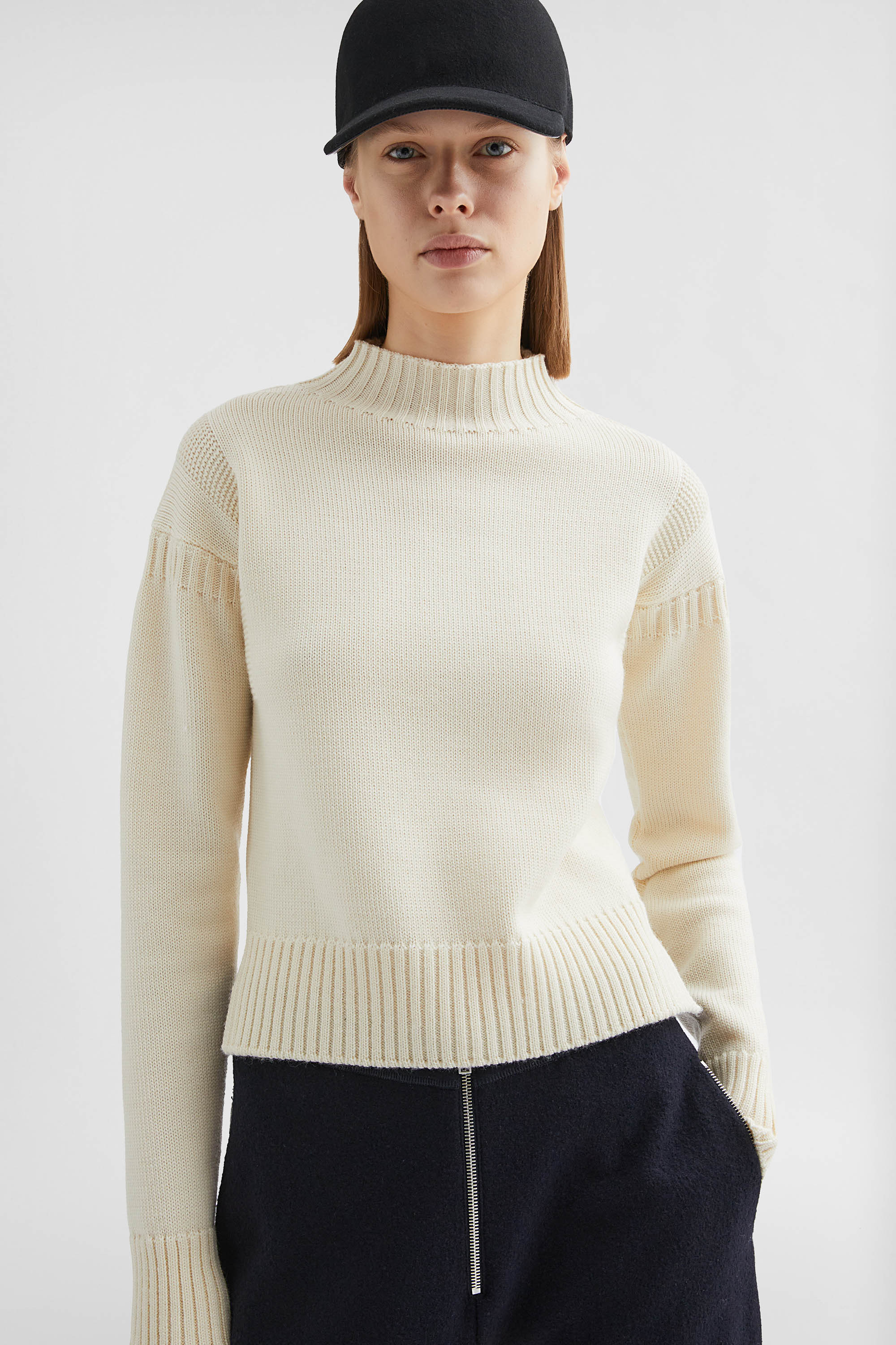 Wool Mock-Neck Sweater - Sweaters - Image 3