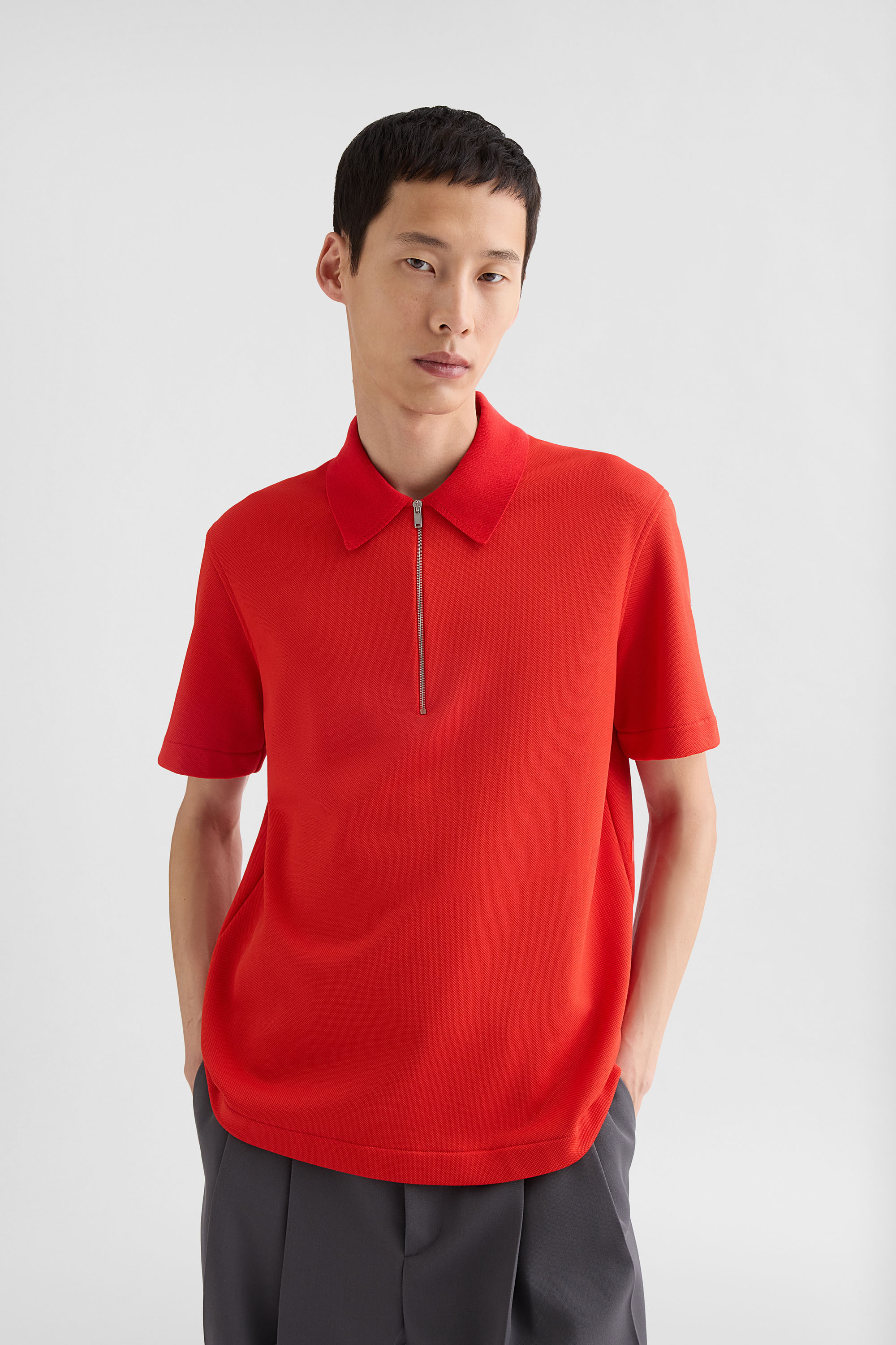 Cotton Piquet Polo T-Shirt Man | Jil Sander Official Online Store