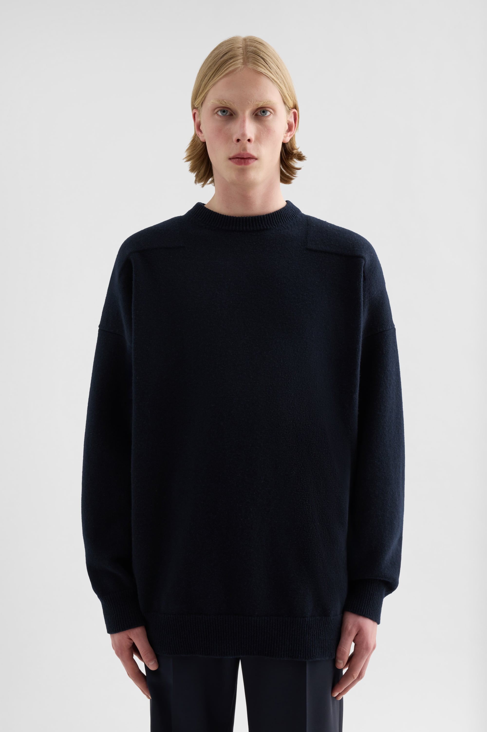 ウールブレンド クルーネックセーター メンズ | Jil Sander 公式