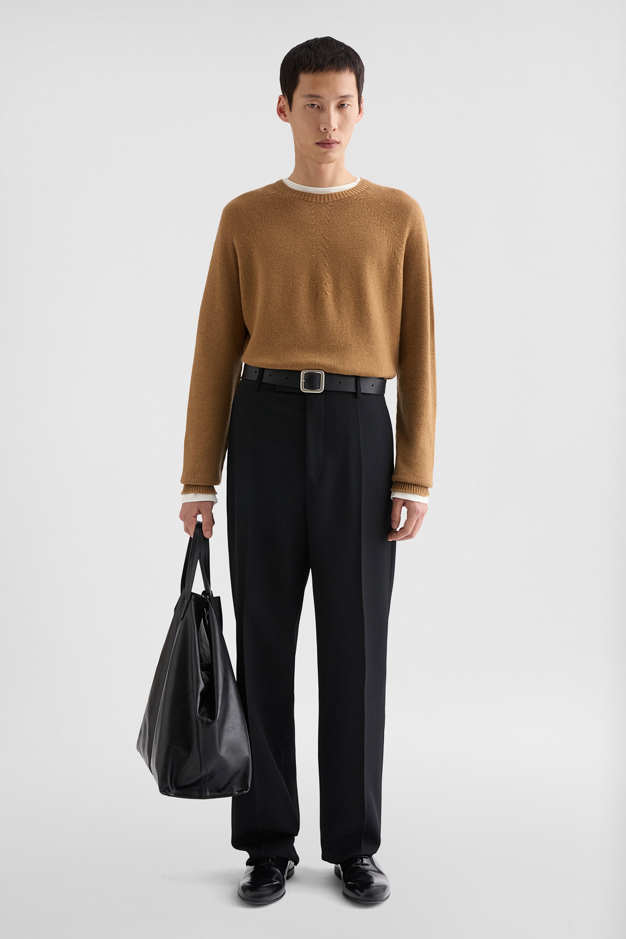 カシミヤ ブレンド クルーネックセーター メンズ | Jil Sander 公式