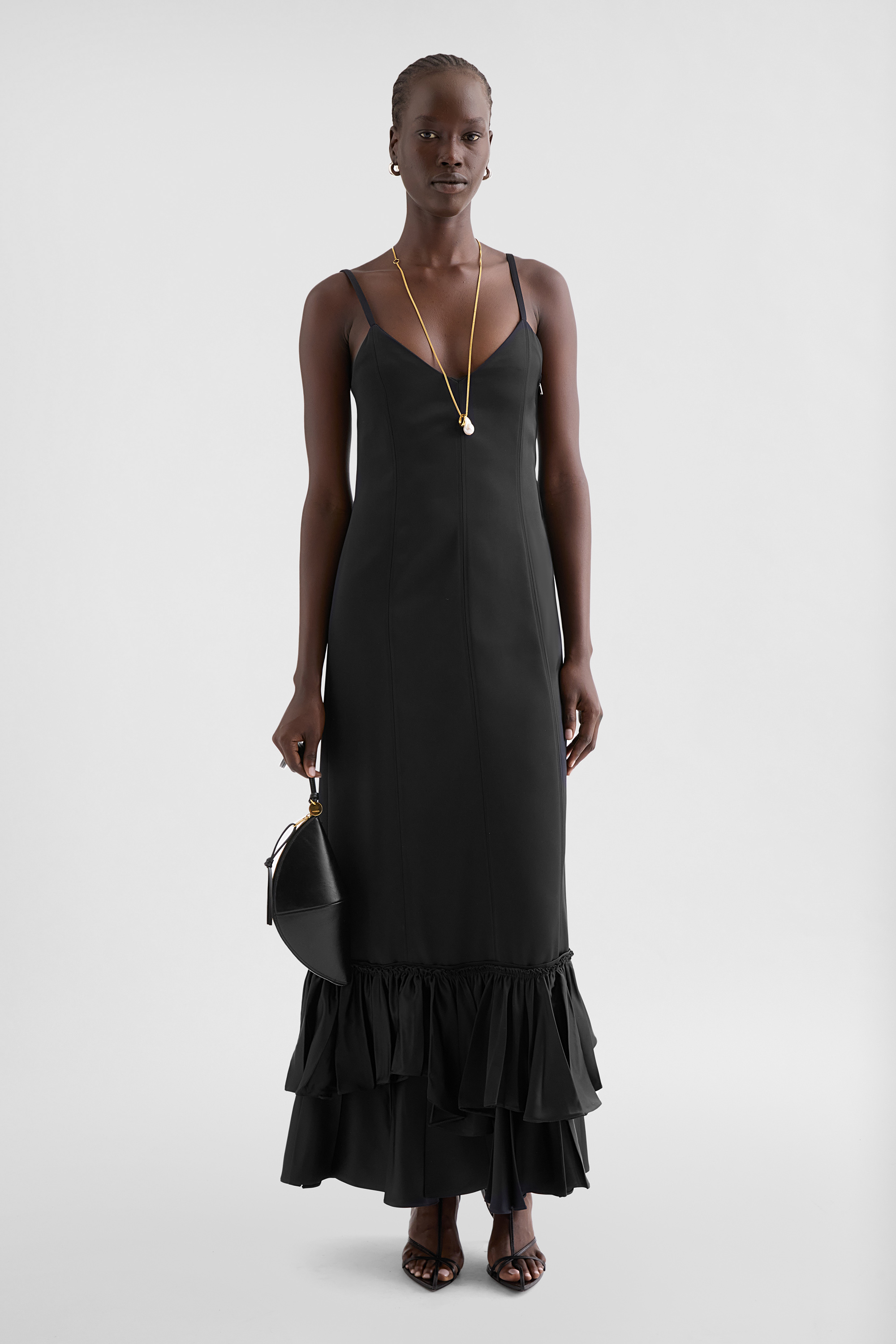 Silk Blend Ruffle Dress for Woman | Jil Sander Official Online Store