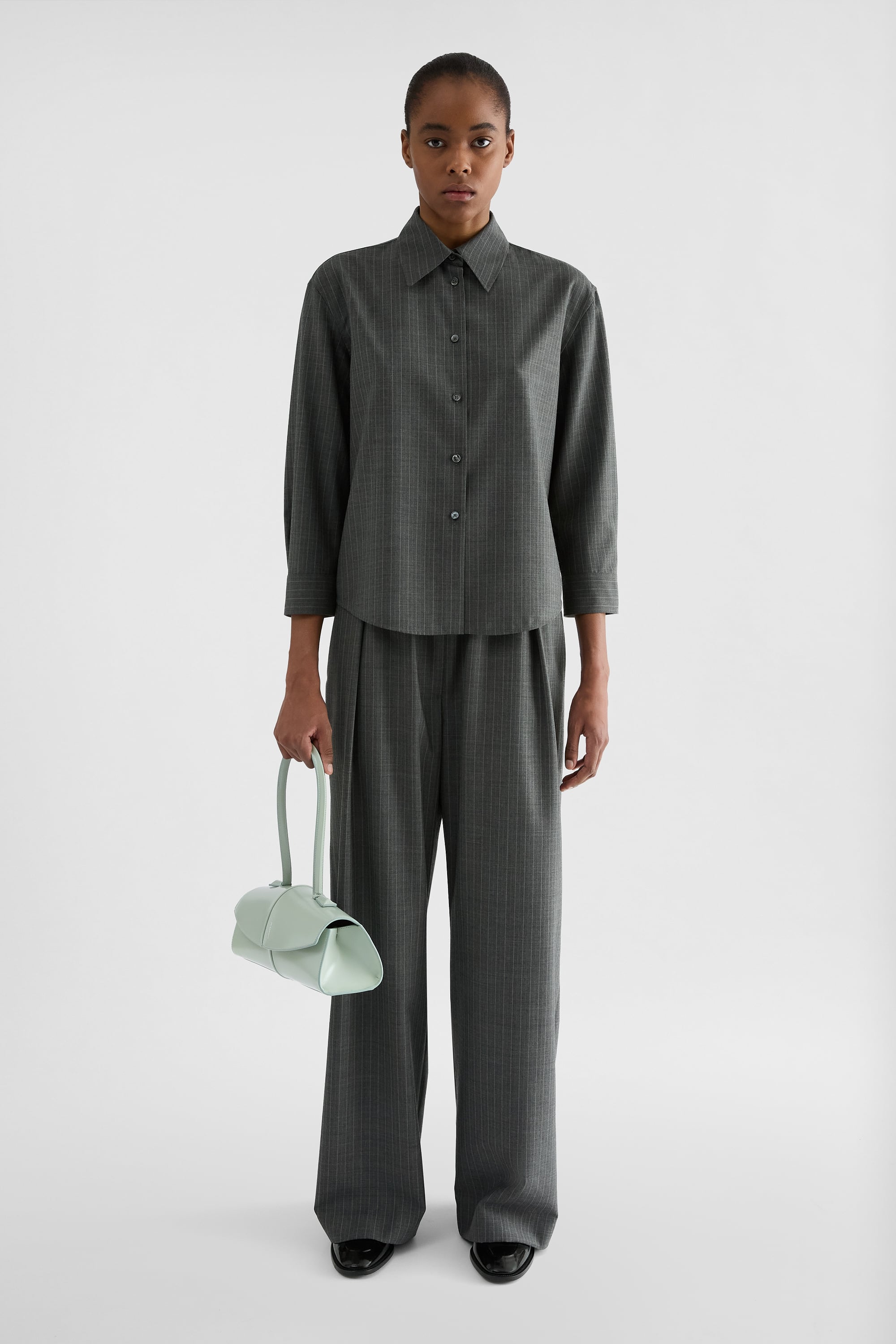 Wool Pinstripe Shirt