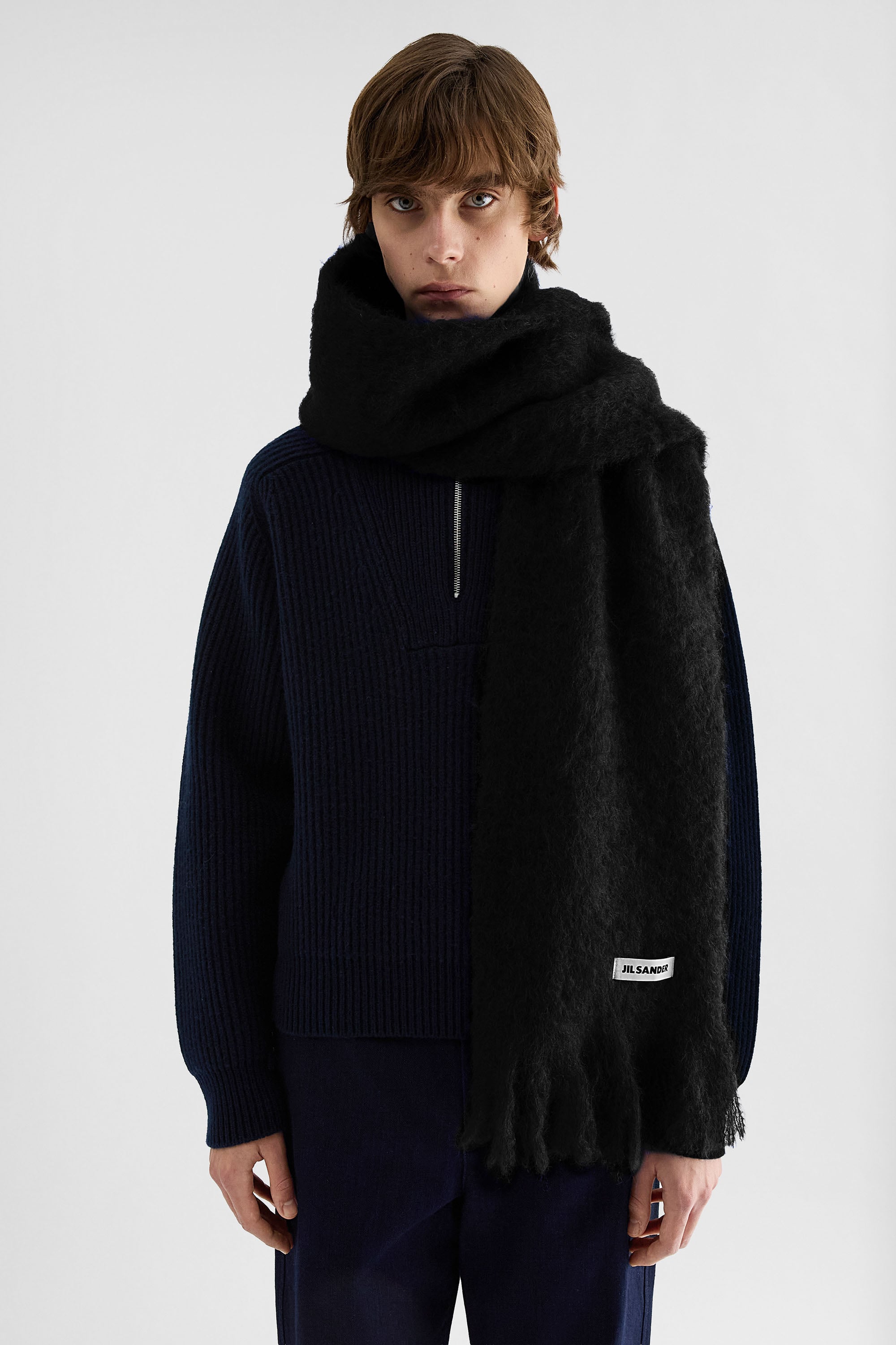 Slim Wool Blend Scarf Man | Jil Sander Official Online Store