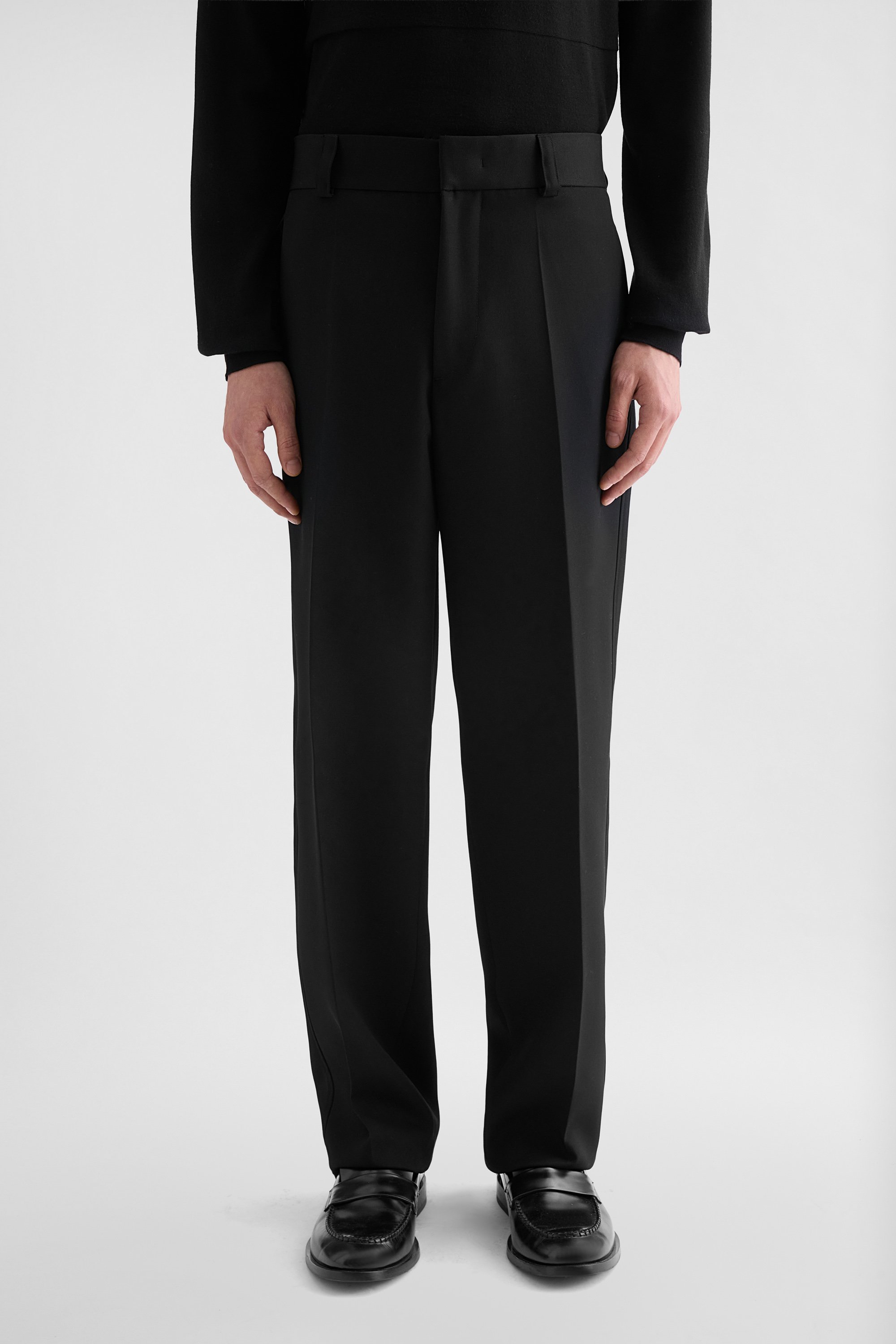 Lightweight Wool Gabardine Trousers - Trousers - Image 2