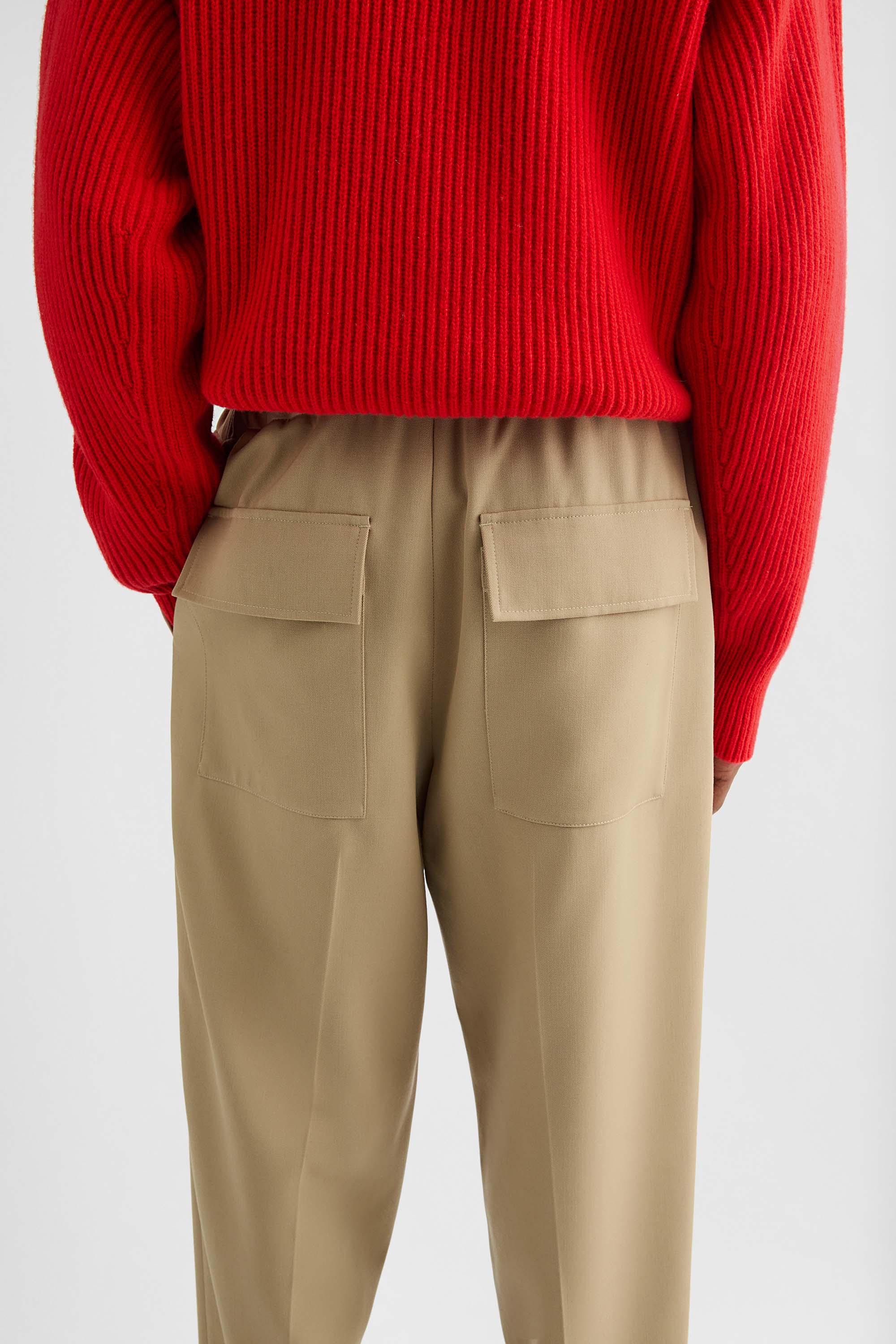 Wool Gabardine Tapered Trousers Man | Jil Sander Official