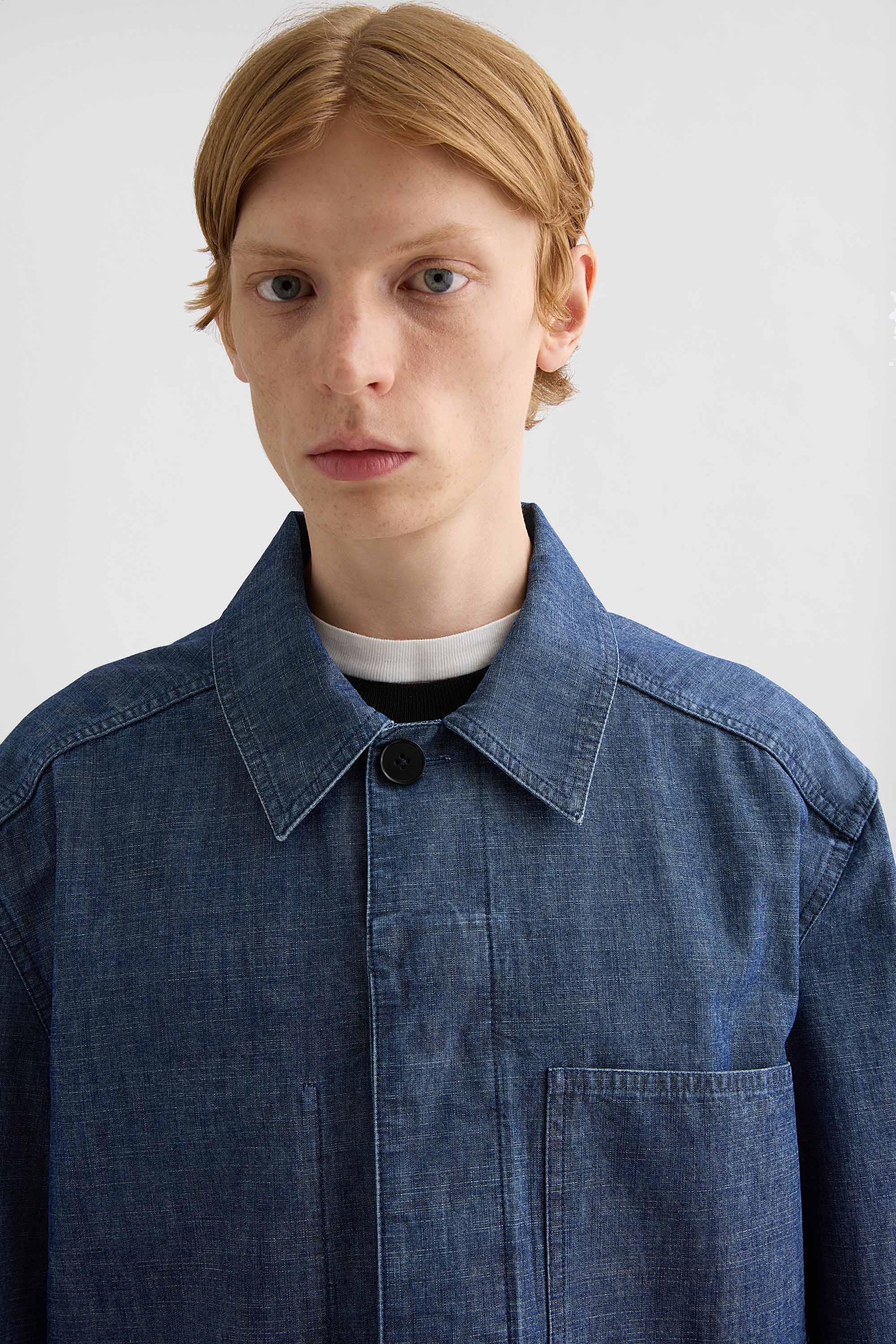 Cotton Chambray Blouson Man | Jil Sander Official Online Store