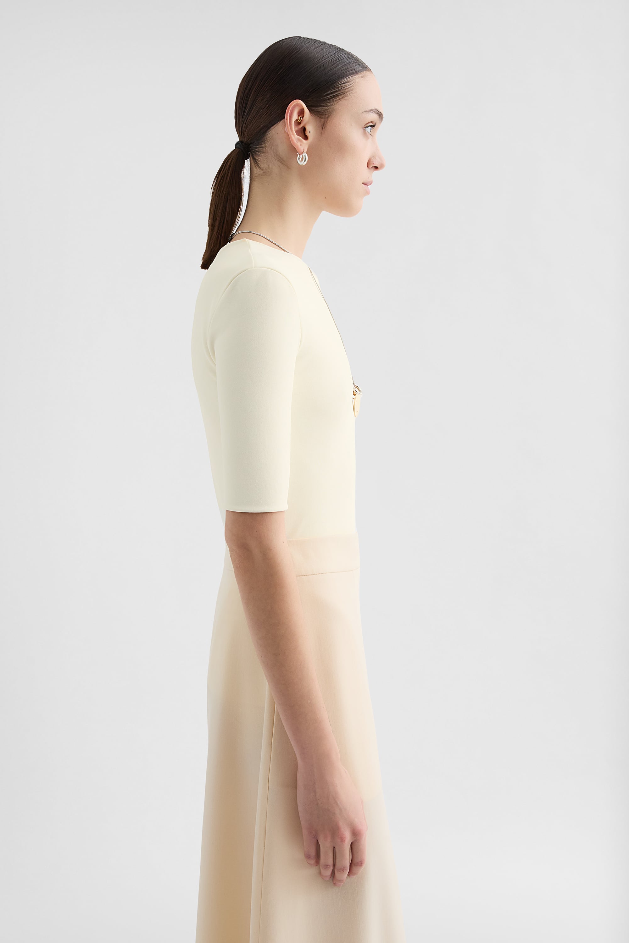 Fluid Viscose Crew-Neck T-Shirt
