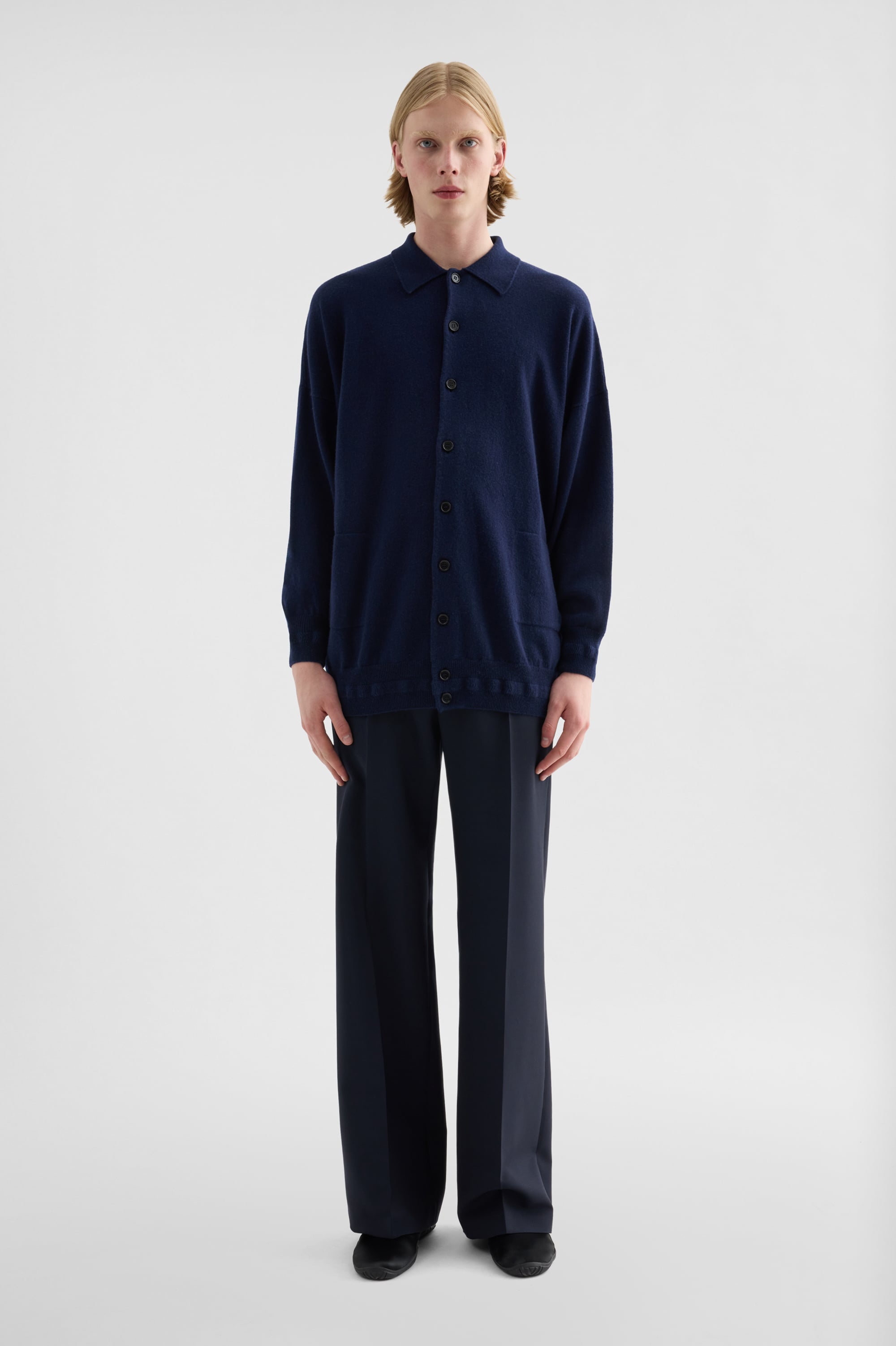 Jil Sander カシミヤ ポロカーディガン