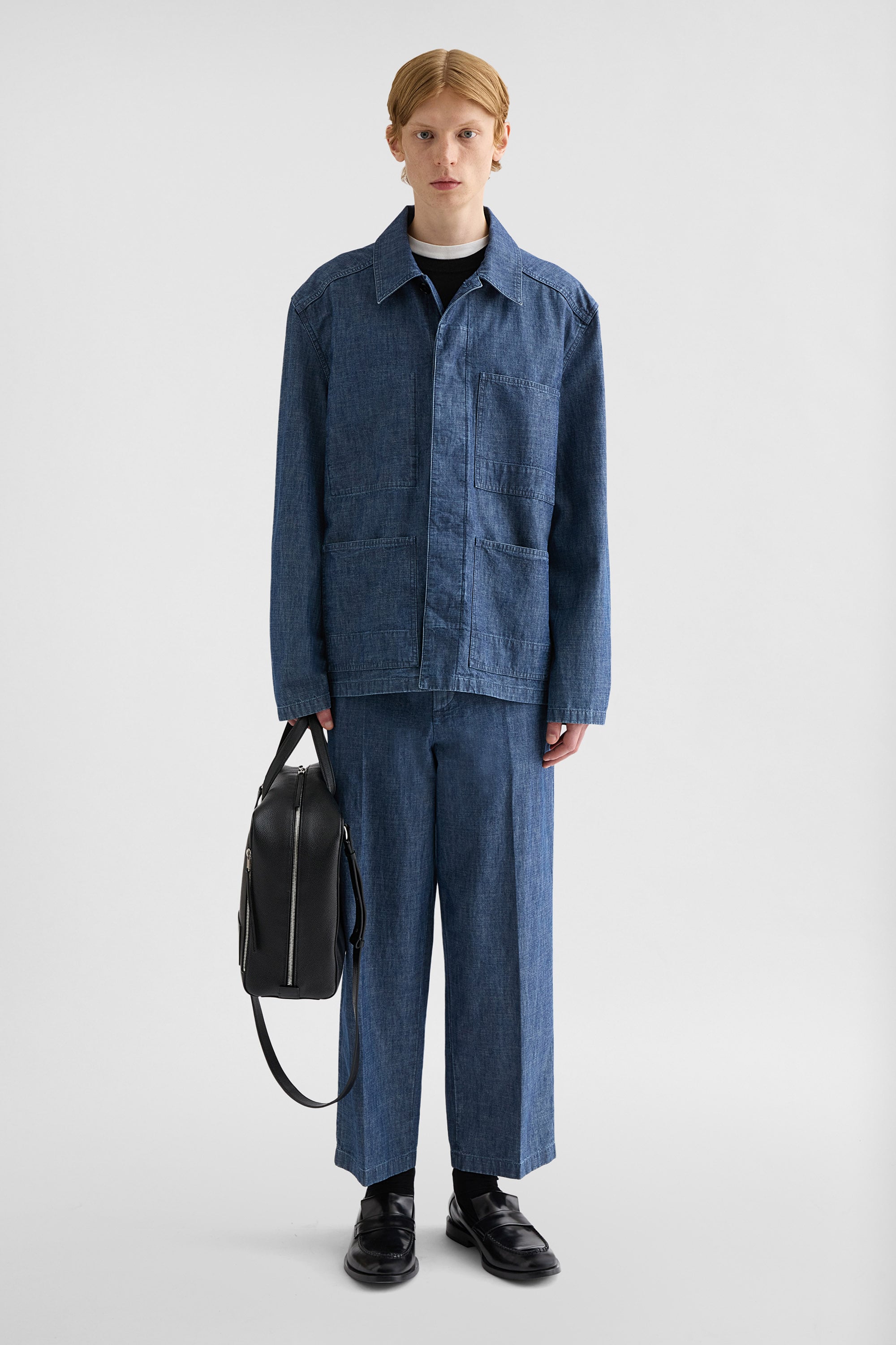 Cotton Chambray Blouson Man | Jil Sander Official Online Store