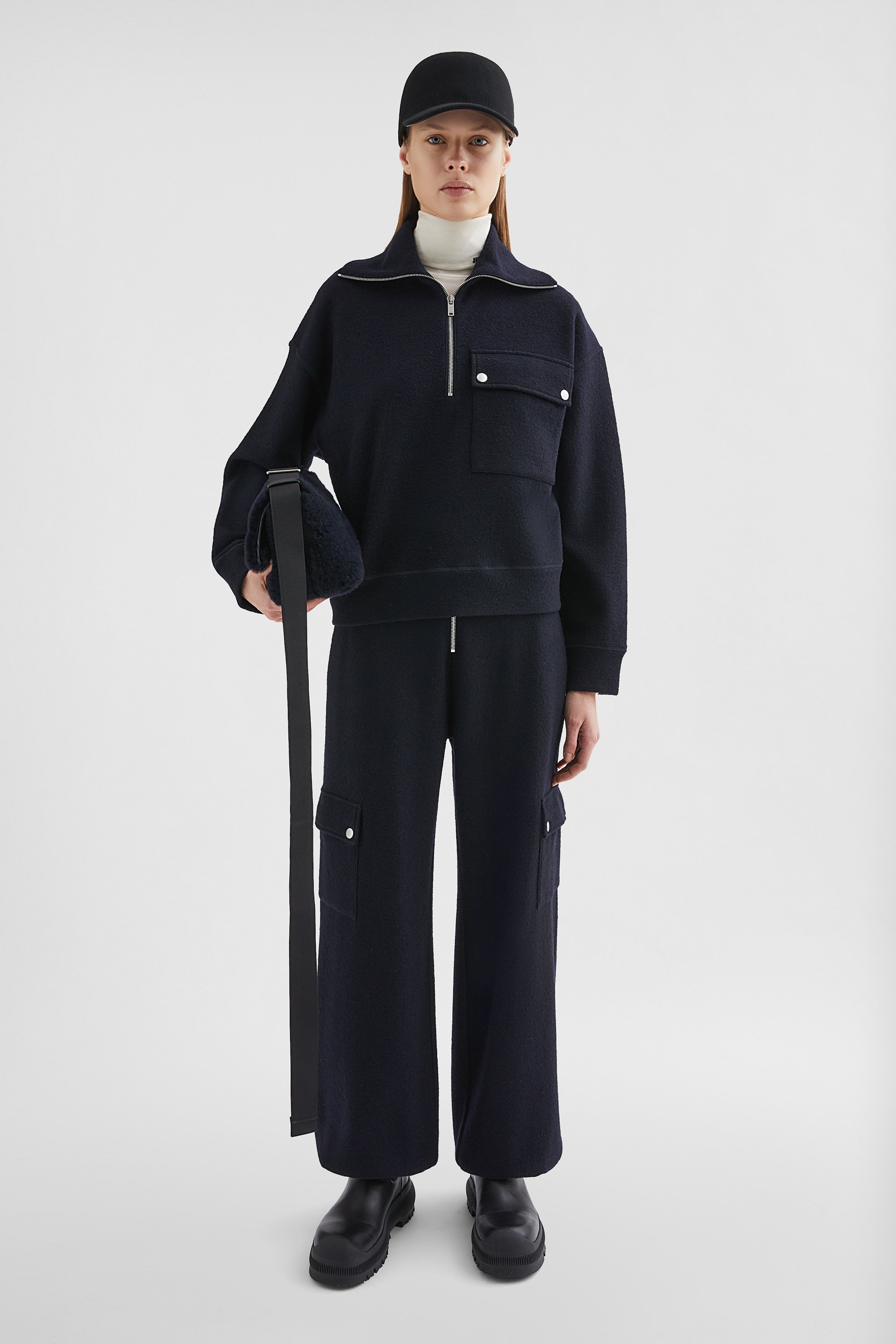 Felt Wool Sweatpants - Trousers - Image 1