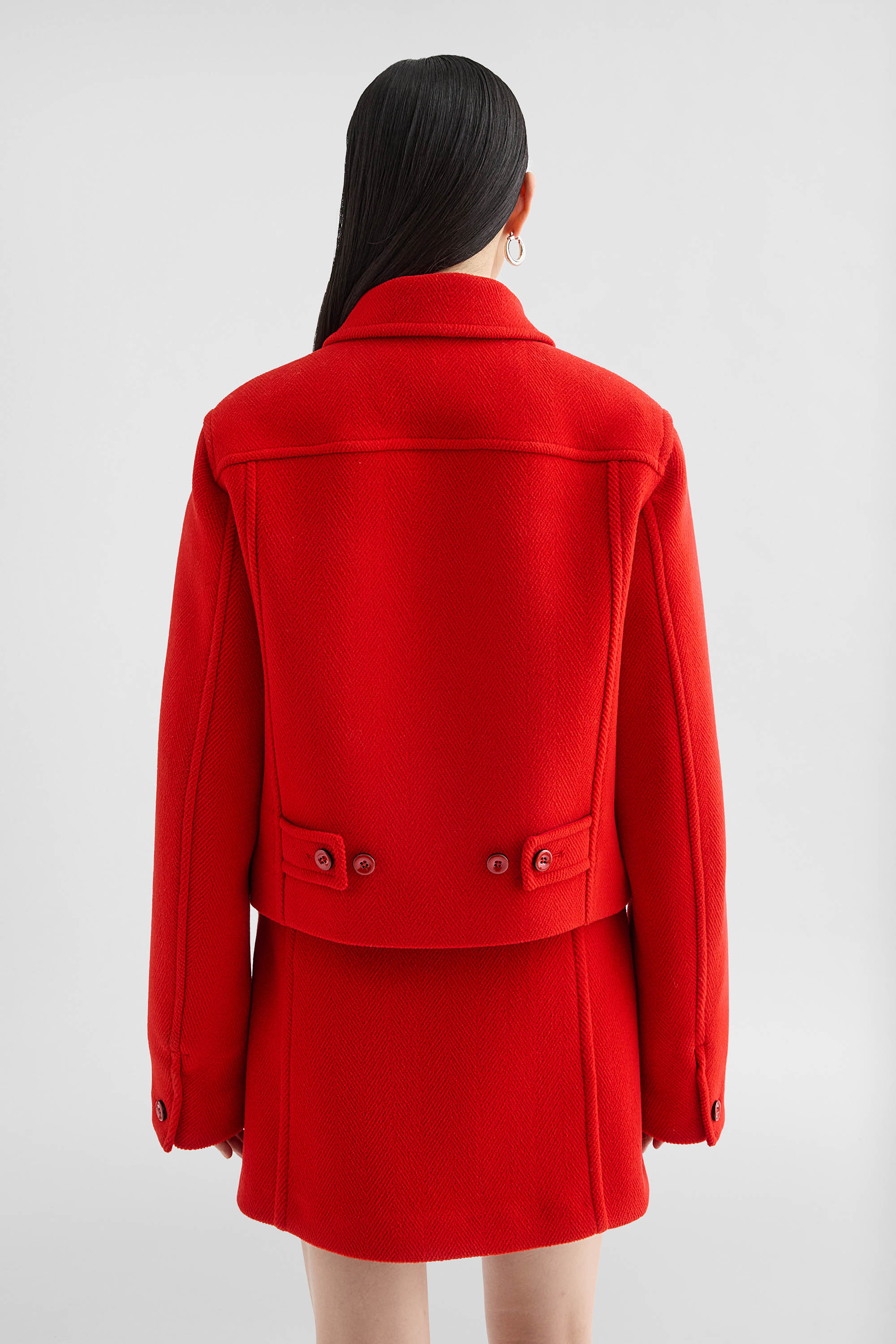 Wool Chevron Jacket - Jackets - Image 5