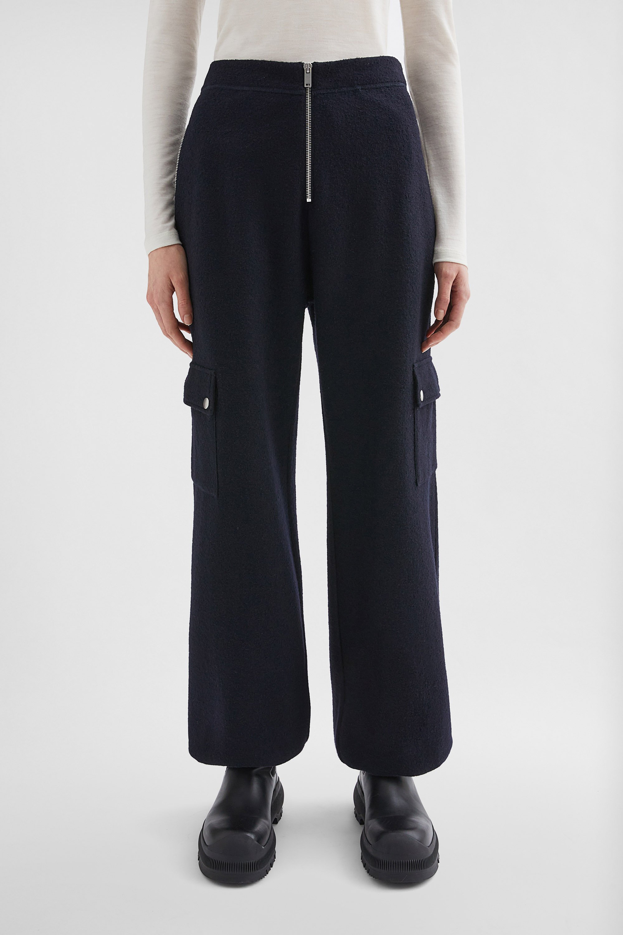 Felt Wool Sweatpants - Trousers - Image 2